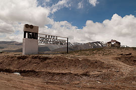 Cartel de bienvenida a la Provincia de Alto Badajshán