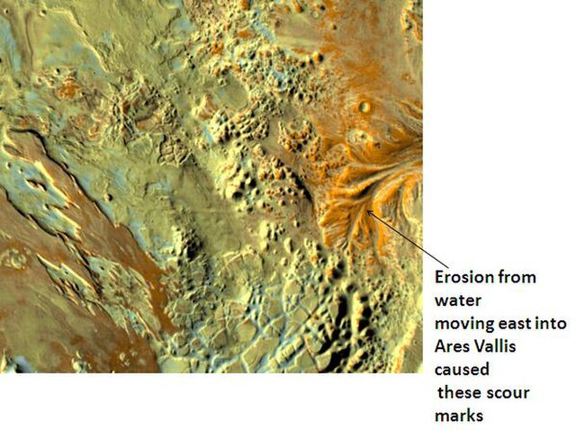 Erosion in Aram Chaos, as seen by THEMIS