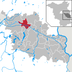 Kart over Fürstenwalde