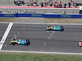 Os dois R26 na 1ª fila no Grande Prêmio da Espanha.