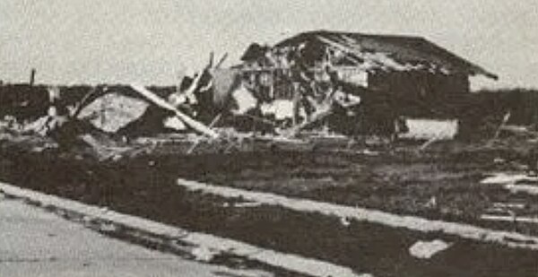 F4 damage to a destroyed home in LaPlace, Louisiana.