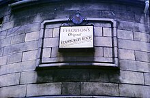 An old Ferguson's 'Edinburgh Rock' advertisement Ferguson's Edinburgh Rock advertisement (1982).JPG