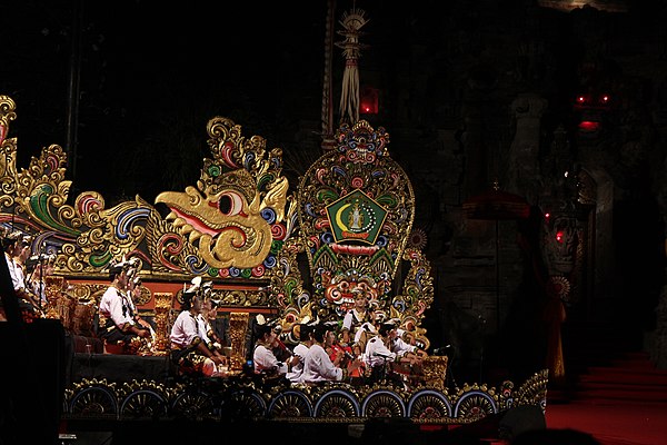 Gamelan players at Balinese art festival 2018