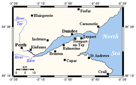 Karta zaljeva Firth of Tay