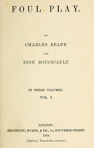 <i>Foul Play</i> (novel) 1869 novel by Charles Reade