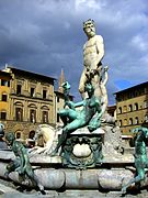 Fuente de Neptuno en la Piazza della Signoria de Florencia