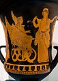 Fourth-century calyx-krater - ARV extra - Triptolemos with Persephone and Demeter - Dionysos with maenad and satyr - Hamburg MKG - 04