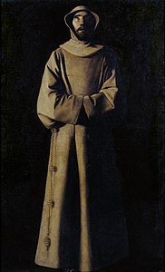 Francisco de Zurbarán - Saint Francis of Assisi according to Pope Nicholas V's Vision - Google Art Project.jpg