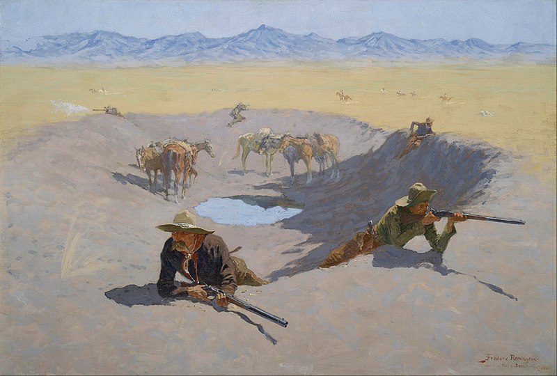 File:Frederic Remington - Fight for the Waterhole - Google Art Project.jpg