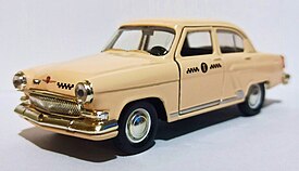 «Такси на Дубровку»: модель автомобиля ГАЗ-21 «Волга» с «шашечками»
