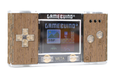 The Gamebuino Meta with a wood grain applied.