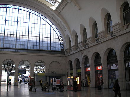 Daylight used at the train station Gare de l'Est Paris