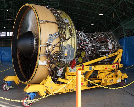 General Electric CF6-80C2K1F Engine at JASDF Gifu Air Base October 30, 2016 (cropped)