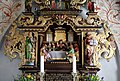 English: Gerlev church, near Slagelse, Denmark. Altar. Detail.