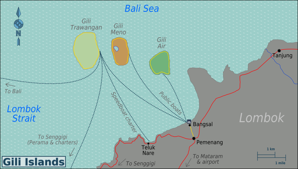 Gili Islands Region map