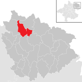 Poloha obce Grünbach v okrese Freistadt (klikacia mapa)