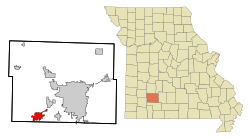 Location of Republic, Missouri
