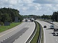 De A1 (NL) bij grensovergang Oldenzaal Autoweg/Bad Bentheim Autobahn die overgaat in de A30 naar Osnabrück. (2010)