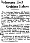 Gretchen Hahnen (1902-1986) in the Jersey Journal of Jersey City, New Jersey on February 2, 1933.png