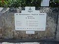 Gustavia — Saint Bartholomew Anglican Church (sign outside)