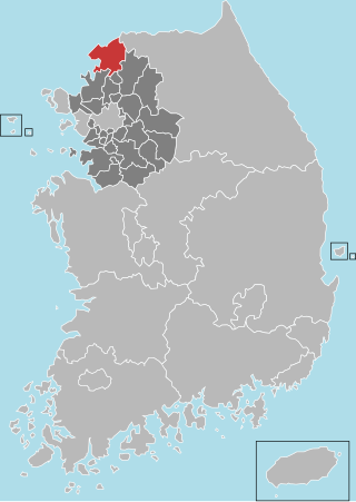 漣川郡在韓國及京畿道的位置