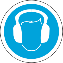 Safety sign from the UK Government Regulations requiring ear protection HSR 1996 II 3.3c.svg