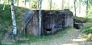 Bunker ingående i Harparskoglinjen.