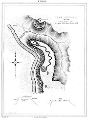 This map of Serpent Mound is one of many in Ancient Monuments surveyed and sketched by Squier and Davis. Hb serp 2.jpg