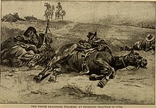 Tenth Dragoons exercise in Cuba Hero tales of the American soldier and sailor as told by the heroes themselves and their comrades; the unwritten history of American chivalry (1899) (14783599362).jpg
