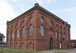 Kauen- und Verwaltungsgebäude, Maschinenhalle mit Fördermaschine, ehem. Werkstättengebäude, Einfriedung tlw. der Zeche Schlägel und Eisen 5/6, Scherlebecker Str. 258