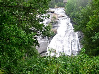 <span class="mw-page-title-main">High Falls (DuPont State Forest)</span> Waterfall in Transylvania County, in the Blue Ridge Mountains of North Carolina