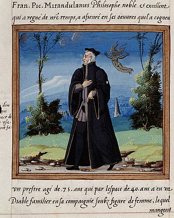 A story of "a priest who for the space of 40 years employed a familiar spirit", illustrated in Elizabeth I of England's copy of the Histoires Prodigieuses by Pierre Boaistuau