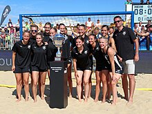 Honor for the German women's world champion team in beach handball 2022 as part of the German championships in beach handball 2022.jpg