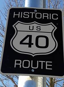 A sign in California recognizing an old alignment of US 40 Image-Historic U.S. Hwy 40 sign only.jpg