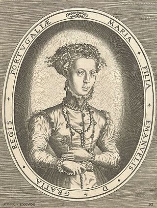 Maria, Duchess of Viseu, by Hieronymus Cock, c. 1554–1556.