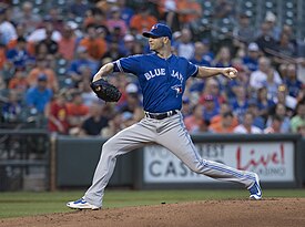 J. A. Happ became the sixth 20-game winner in franchise history on September 20. J. A. Happ 2016.jpg