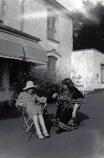 File:Jean Rhys (left, in hat) with Mollie Stoner, Velthams, 1970s B.jpg