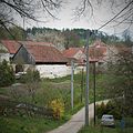 Čeština: Vesnice Jilmoví, část obce Pernštejnské Jestřabí v okrese Brno-venkov. Průhled od západu.