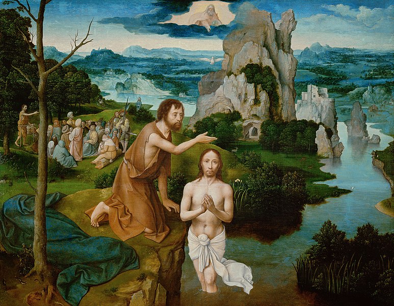 File:Joachim Patinier, , Kunsthistorisches Museum Wien, Gemäldegalerie - Taufe Christi (Links im Mittelgrund, Predigt Johannes d. Täufers) - GG 981 - Kunsthistorisches Museum.jpg