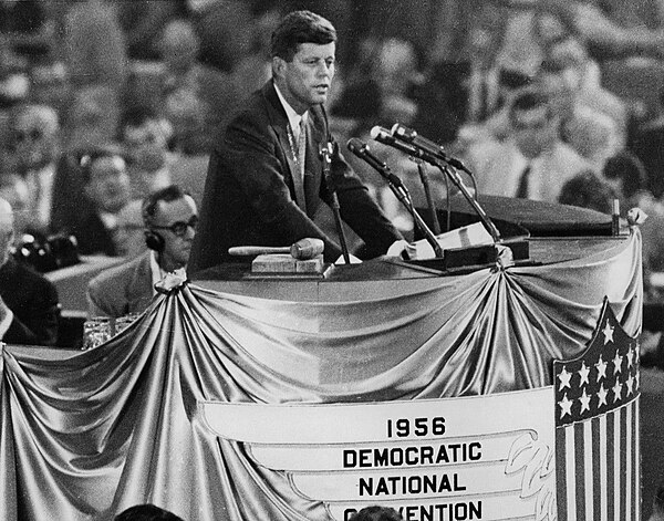 U.S. Senator John F. Kennedy nominates Stevenson as the Democratic candidate for president.