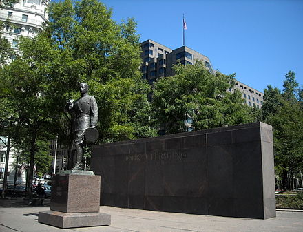 John J. Pershing Memorial in Pershing Park