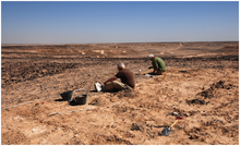 Archaeologists excavating a Middle Stone Age complex in the Dhofar Mountains Journal.pone.0028239.g011 Dhofar Mountains Oman.png