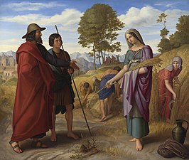 Ruth in het veld met Boaz (Julius Schnorr von Carolsfeld, 1828)