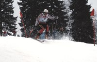 Corinne Schmidhauser à la Coupe du monde de slalom à Flühli en 1987