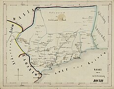 Carte du district de Butre, dessinée en 1859.