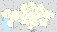 Locatie van Nursoultan in Kazachstan.