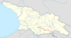 Percurso do rio Khrami na Geórgia