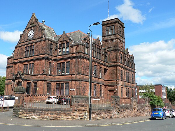 The original building at Elmbank Drive opened to pupils on 12 September 1898