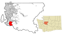 Location of Auburn in King County