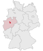 Ubicación en el mapa de Alemania
